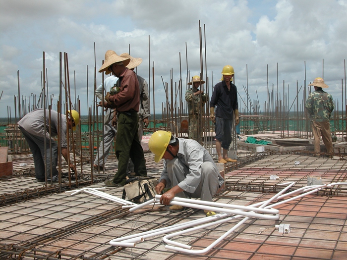 国外热火朝天的工地